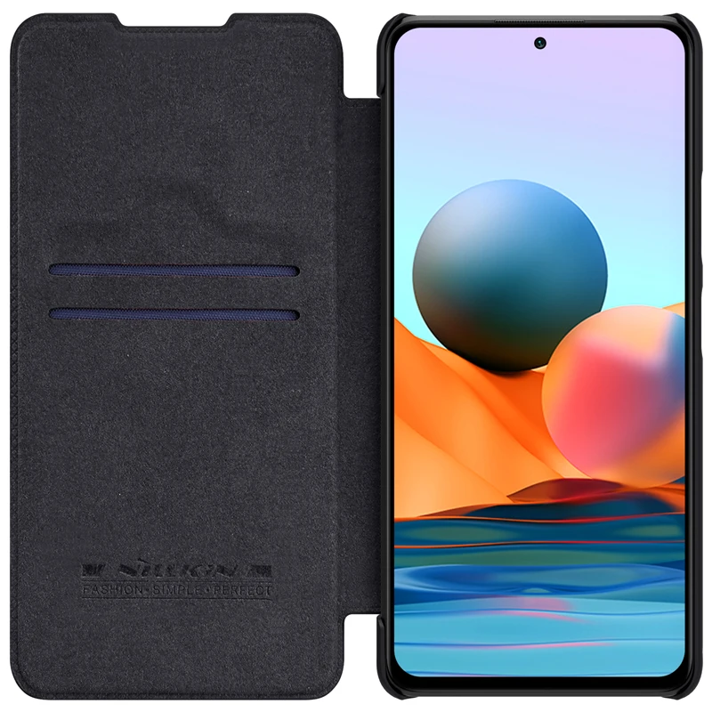 

Redmi Note 10 Pro Max Case Cover NILLKIN Qin Series PU Leather Flip Cover For Xiaomi Redmi Note 10 Pro Free Shipping