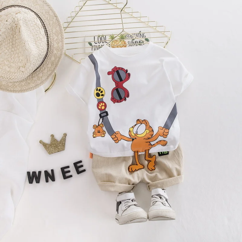 

Summer Toddler Baby Boys Girls Clothing Sets Cartton t Shirt Shorts Kids Children Casual Infant Clothes Suits