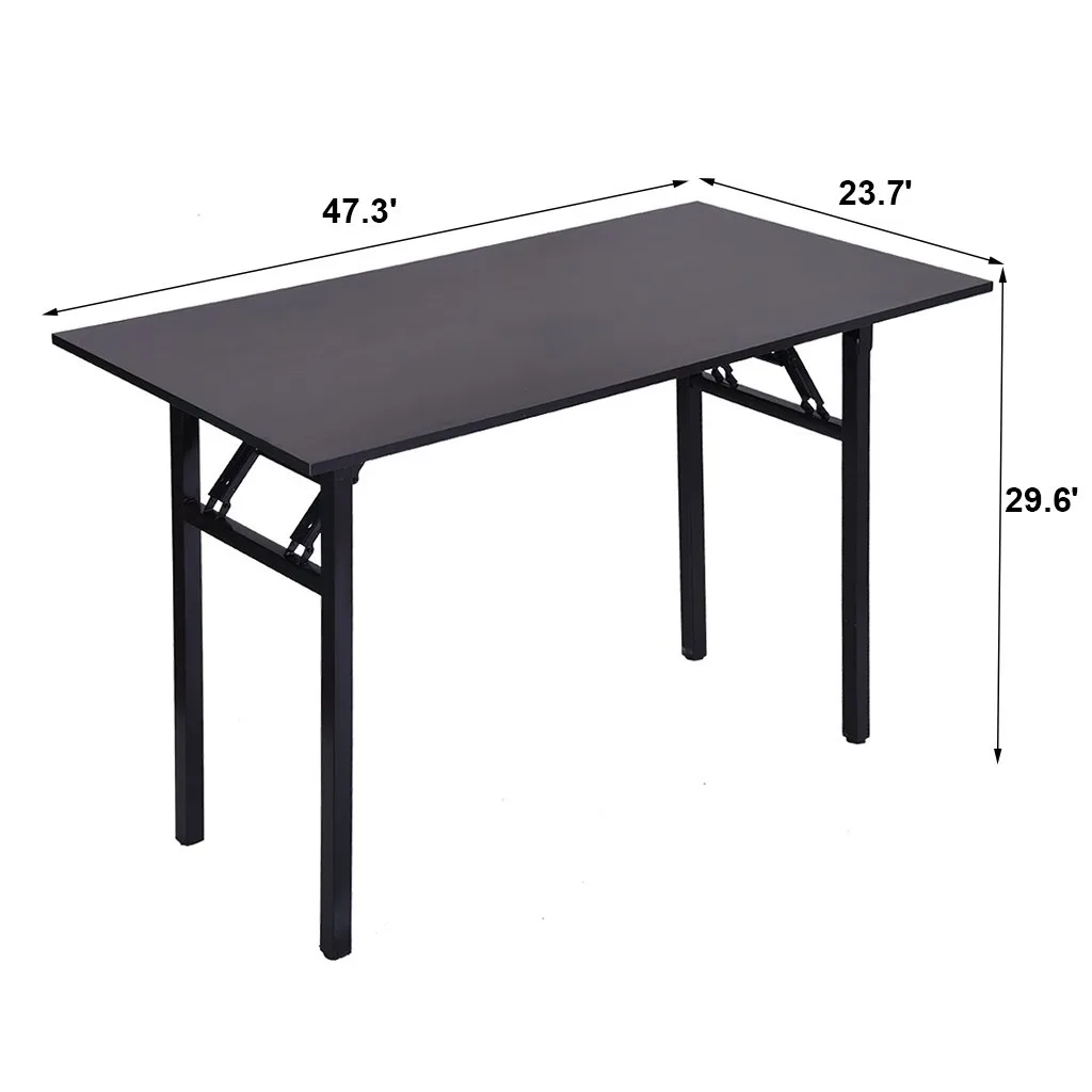 

US Stock47 Long Folding Computer Desk Modern Laptop Writing Table Simple Study Workstation For Home Office Workstation