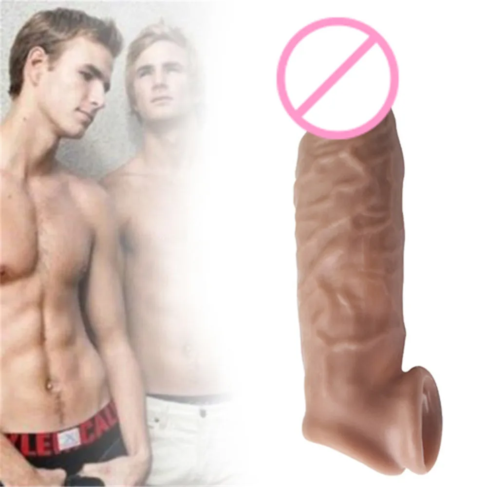 Силиконовый пенис рукав расширитель многоразовый увеличение пениса