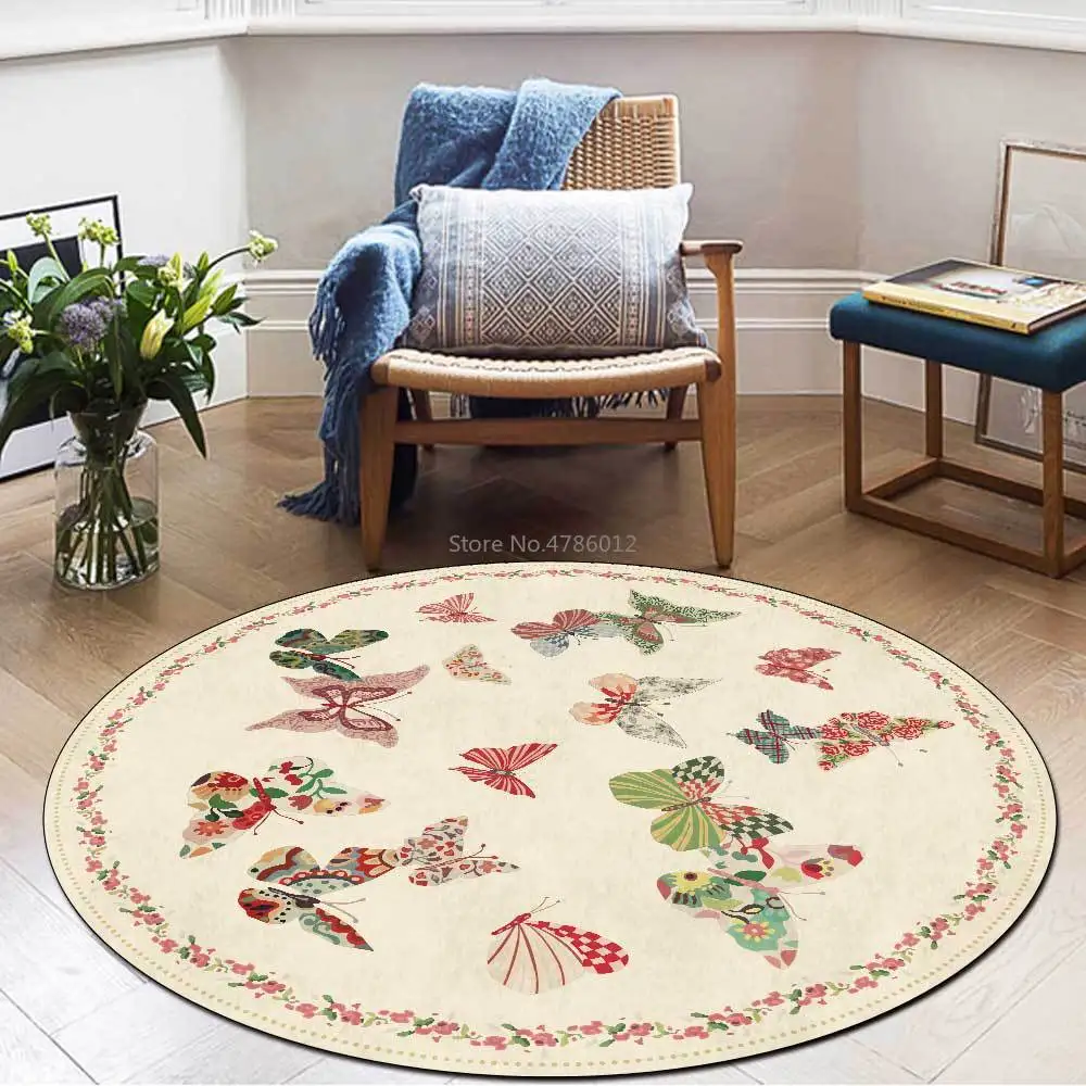 Американский пасторальный цветок бабочка ретро геометрическая строчка гостиная