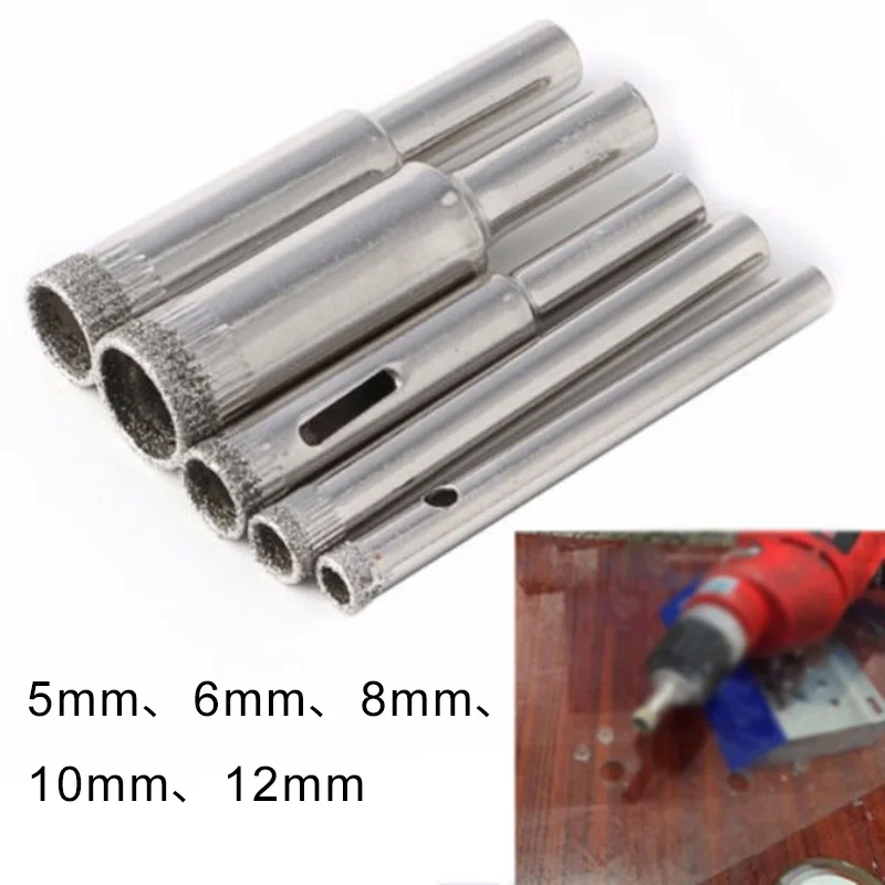 

5pcs Set 5-12mm Diamond Hole Saw Drill Bits For Tile Ceramic Glass Marble Tile Cutter Woodworking Tool Bit