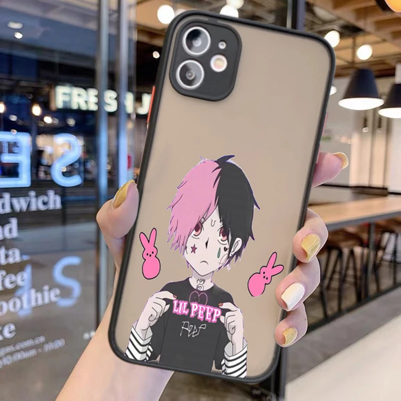 

Lil Peep Hellboy Love Clear Matte Hard Cover Phone Case For iPhone SE2020 6 6S 7 8 7Plus 8Plus XR XS MAX 11 12Pro Max Copue Capa