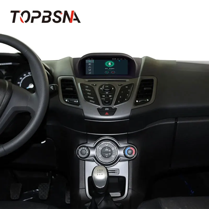 TOPBSNA 7 дюймов 2 Din Android 10 Автомобильный DVD плеер для Ford Fiesta GPS навигация 4 ядра радио