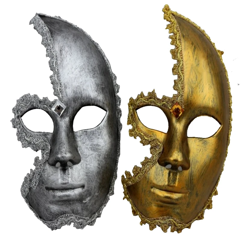 Хэллоуин маска для вечеринки Венецианская с перьями полулицевая мужчин и женщин