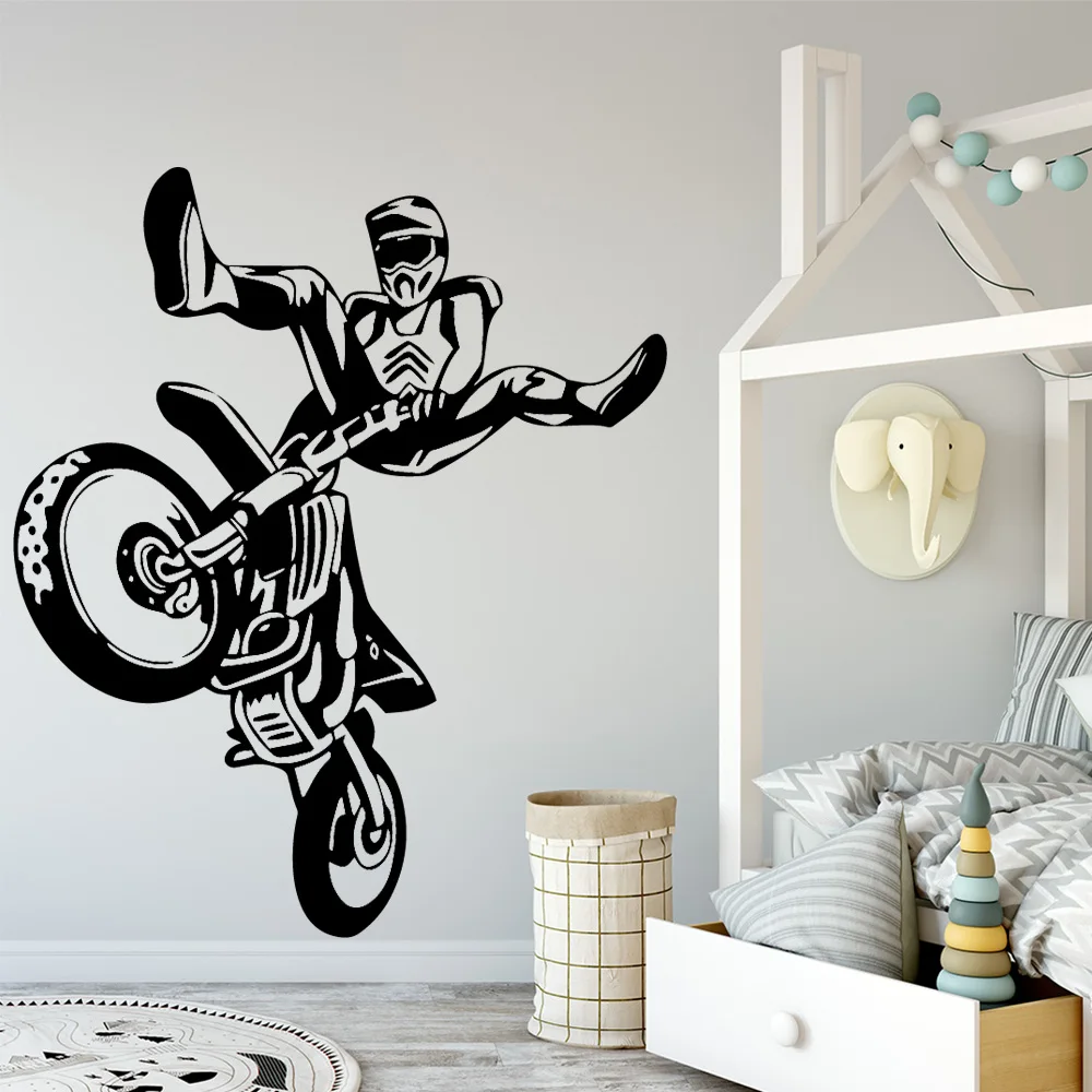 

Hot Motorcycle Wall Stickers wall decals athletics Lover Home Decoration Accessories For Baby Kids Rooms Decor Wall Art Decal