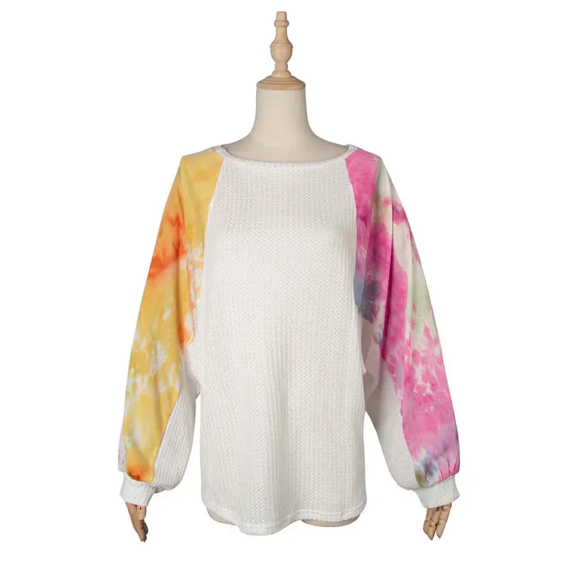 

Spring Tie Dye Sweater Women Sexy Off Shoulder Sweater Pullover Female Jumper Ladies Loose Knitted Sweaters For Women