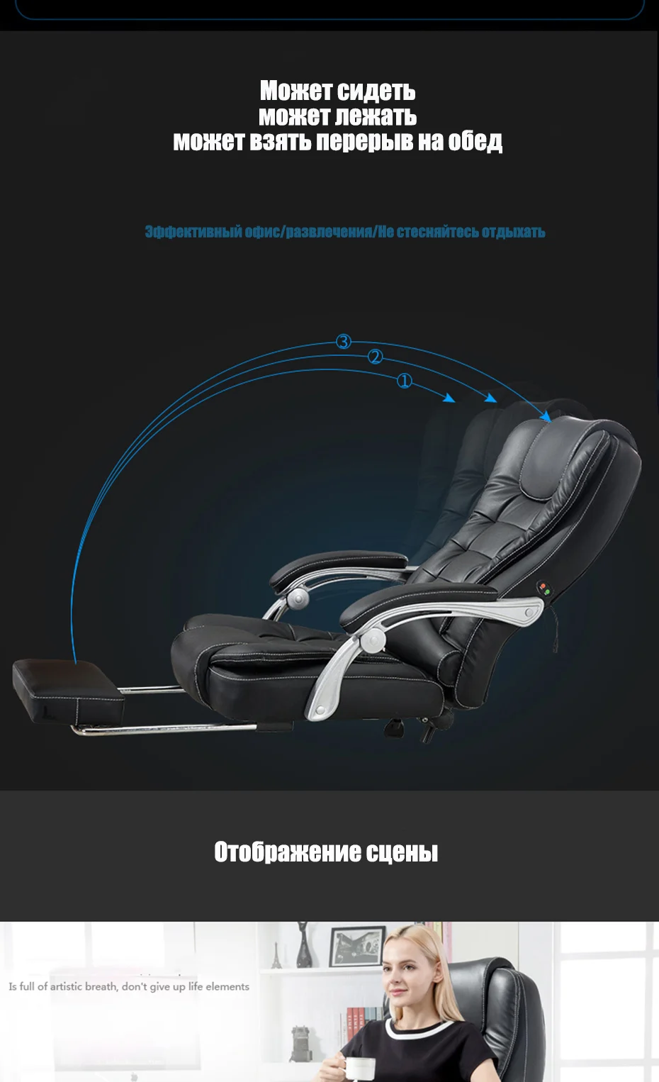 Высокое качество H808-5 Boss Poltrona Esports офисное кресло эргономичное Синтетическая кожа может лежать массаж офисная мебель