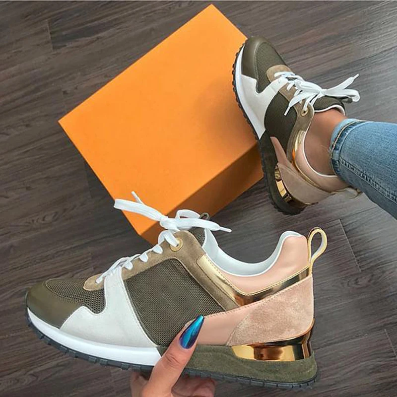 

2020 New Arrival Women Sneakers Fashion Mixed Color Casual Sports Running Shoes For Woman Suede Leather Comfort Sneakers