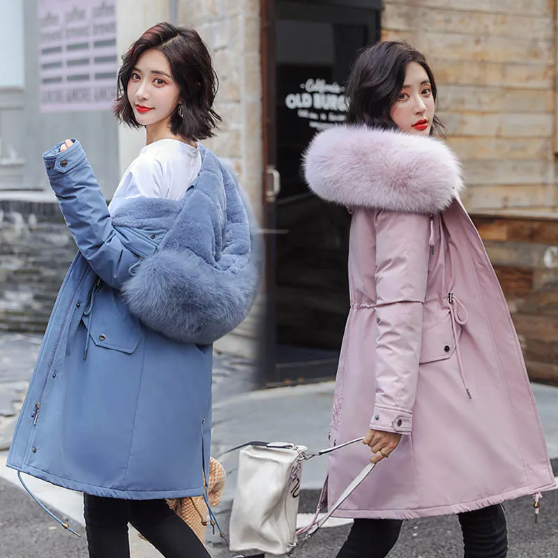Winter Parker winter New Coat jacket hooded Slim thick fur collar Coat-30 degrees warm winter Coats jacket Parker