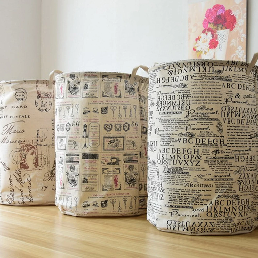 Домашний Ностальгический деревенский стиль хлопковое и льняное ведро для