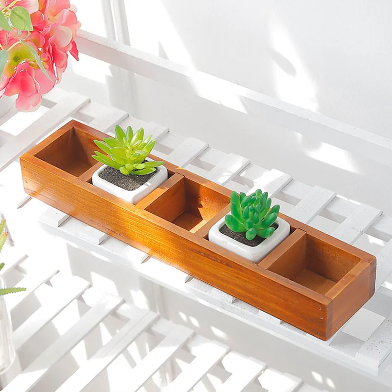 

Пасторальный винтажный деревянный Настольный контейнер, поднос, коробка для хранения косметики, раздельные коробки, органайзер, украшение,...