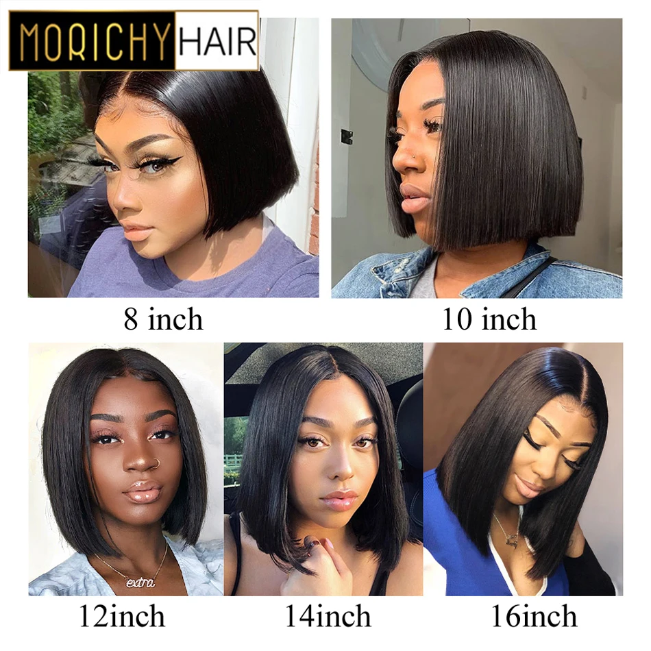 Парики из натуральных волос Morichy прямые 4 х4 с кружевом | Шиньоны и парики