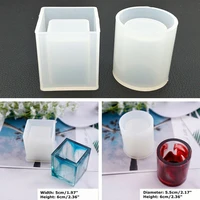 silicone casting mould square round crystal epoxy resin mold for diy pen holder brush pot xqmg clay molds pottery ceramics arts