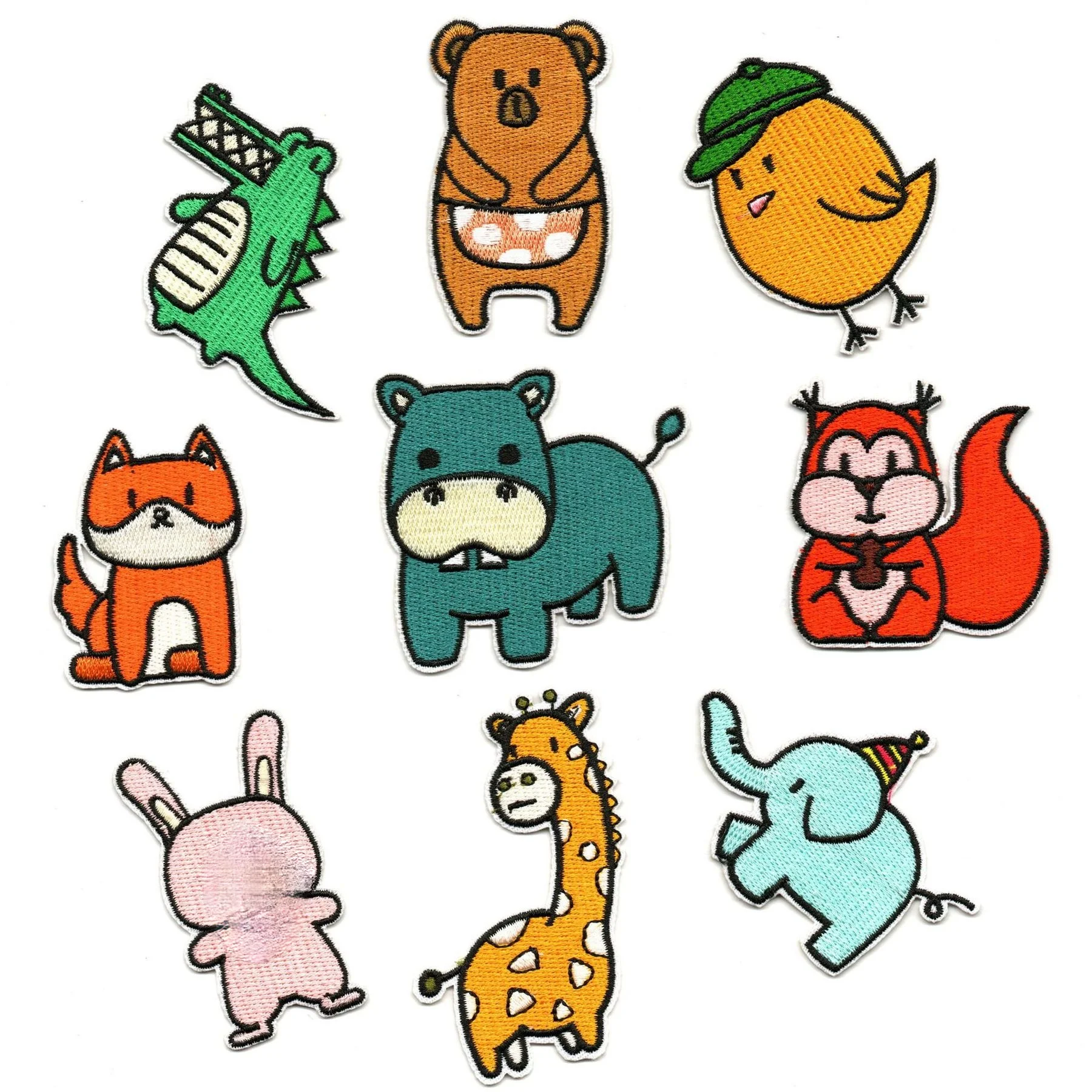 Милые животные нашивка аппликация крокодил слон утюгом на одежду нашивки