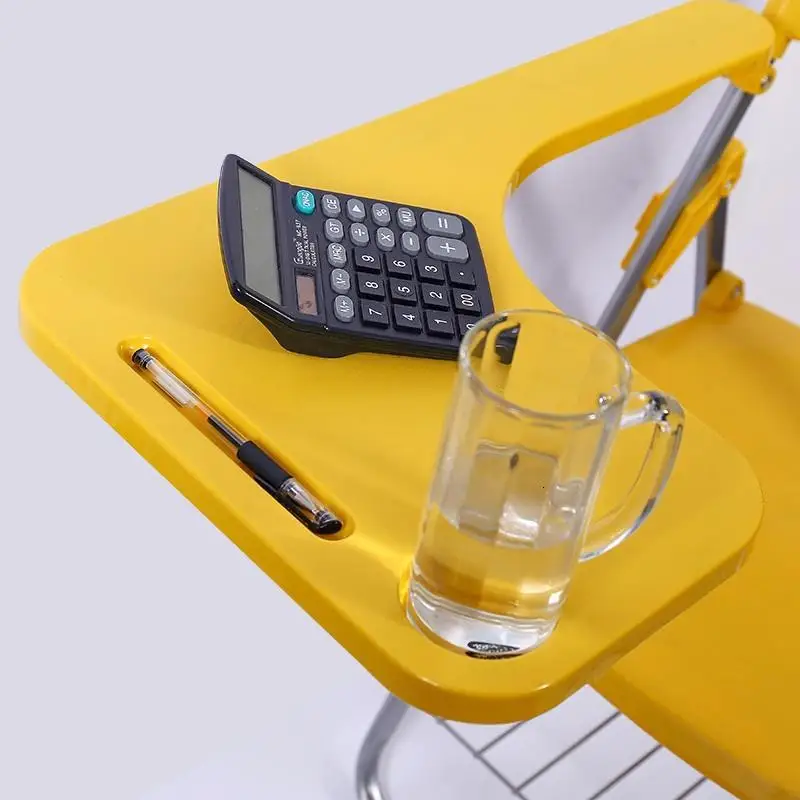 Foldable Conferencia Pegable Metal Bureau Meuble Etudiante Para Kursi Staf De Office Silla Oficina Folding Chair With Board |