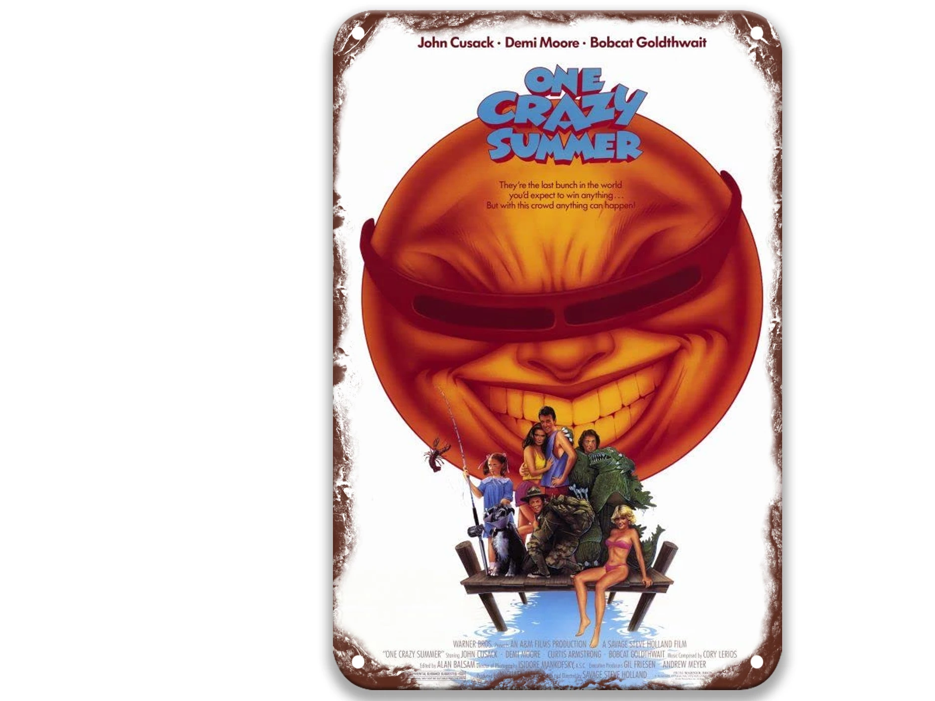 

One Crazy Summer (1986) Modern Metal Tin Signs Movies Living Room Decoration for Room 8x12 Inches