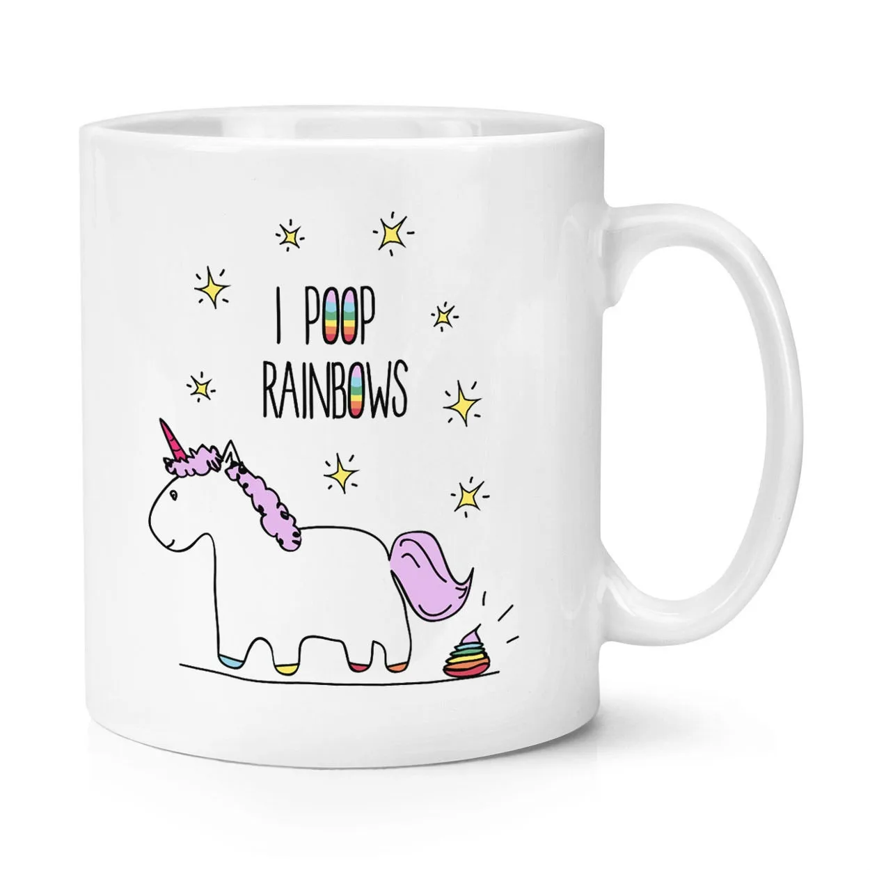 Лила Единорог я какают радугой 10 кружка унция с надписью «Unicorns звезды волшебное животное забавная керамическая Кофе кружка, кружка для чая