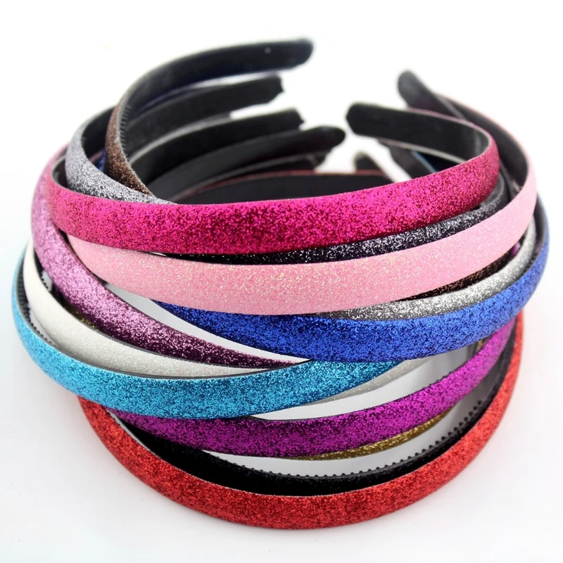 

Fashion Girls Women Glitter Headbands Sparkle Hoop Hair Plastic Hair Accessories