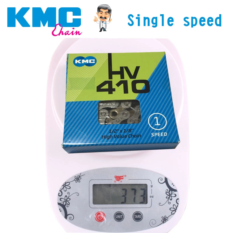 

KMC-HV410 Single Speed Driving Chain for Bicycle Foldable Urban Leisure 112L Silver Gray