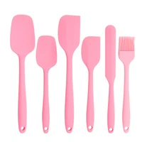 6pcsset cake silicone spatula kitchen pastry scraper heat resistant oil brush non stick butter cream mixing baking tools