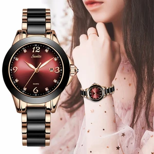 2020 hot sunkta brand fashion watch women luxury ceramic and alloy bracelet analog wristwatch relogio feminino montre relogio free global shipping