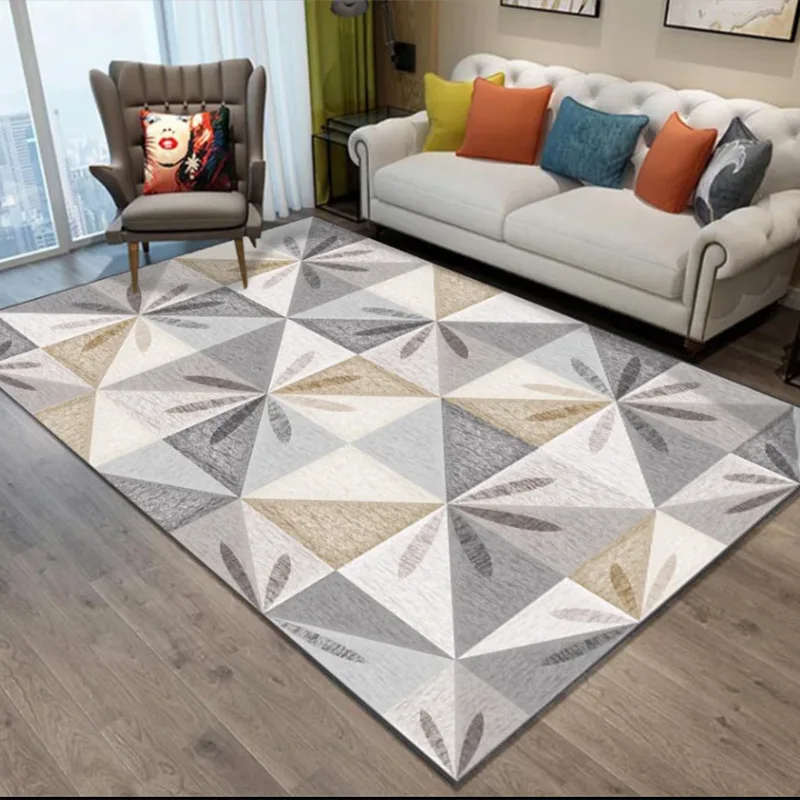 

Modern Light Luxury Living Room Carpet Nordic Bedroom Large Carpet Study Blanket Coffee Table Floor Mat Anti-Slip Bedside Rug