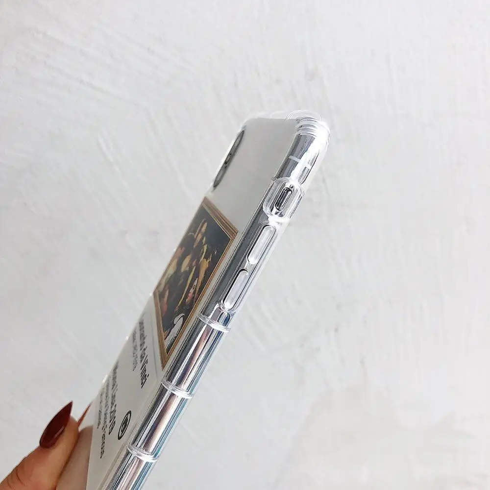 Mona Lisa чехол для телефона iPhone 11 Pro X XR XS Max мягкий прозрачный ТПУ подушка