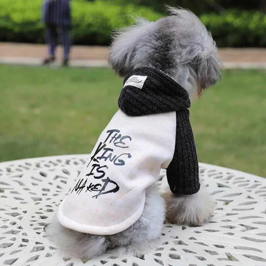 Теплое зимнее флисовое пальто для собак король голая собака куртка с капюшоном
