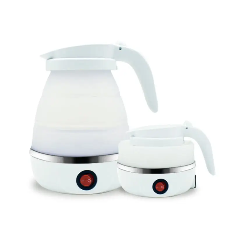 

Folding Silicone Electric Water Kettle Outdoor Camping Travelling Hiking Kitchen Tools 0.6L Portable Mini Tea Pot Coffee Kettle