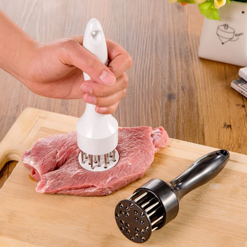

Kitchen Stainless Steel Gadget Meat Tenderizer Needle Steak Pork Chops Loose Household Meat Hammer Food Cooking Meat Tool