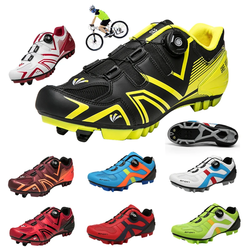 

New MTB Cycling Flat Shoes Men Outdoor Non-Slip Breathable Mountain Bike Cleat Shoes Locking Racing Road Bike Bicycle Sneakers