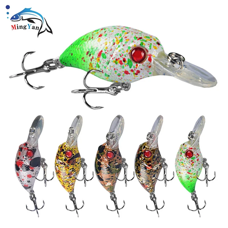 

1 шт 4,5 см, 3g, с функцией приманка рыболовные приманки качественная блесна приманка 3D глаза Пластик, твердая приманка песка искусственный Воб...