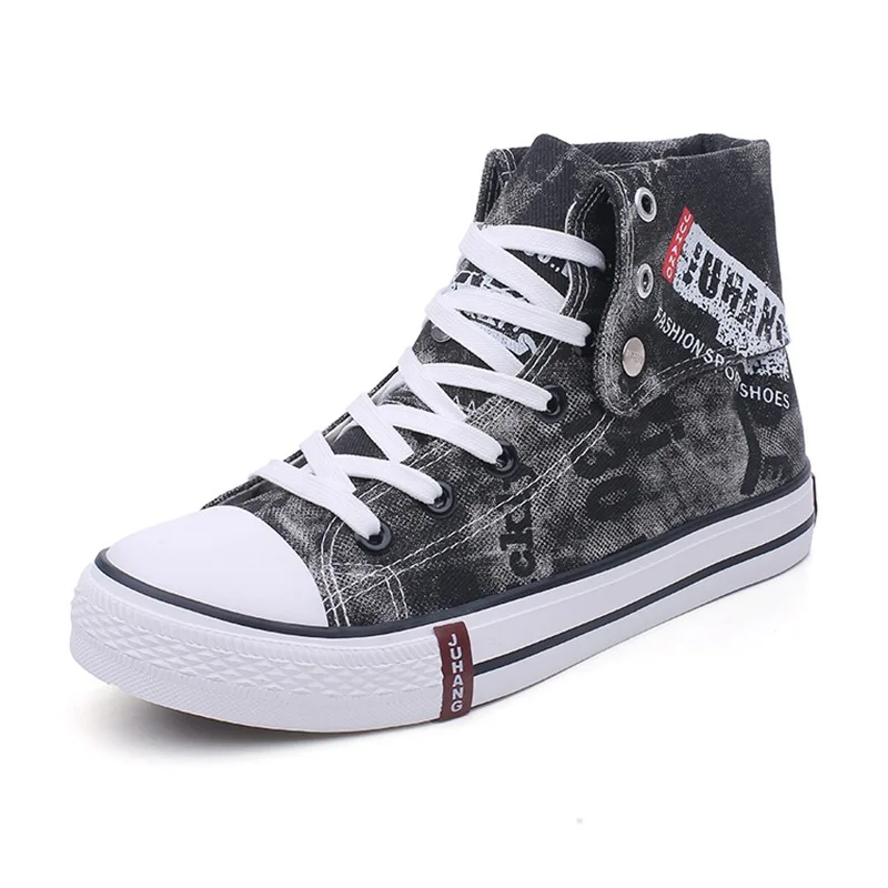 

Breathable Men Sneakers Casual Size 37-46 Black Denim Canvas Shoes Men High Top Sneakers Summer Male Shoes Flats Oxfords Loafers