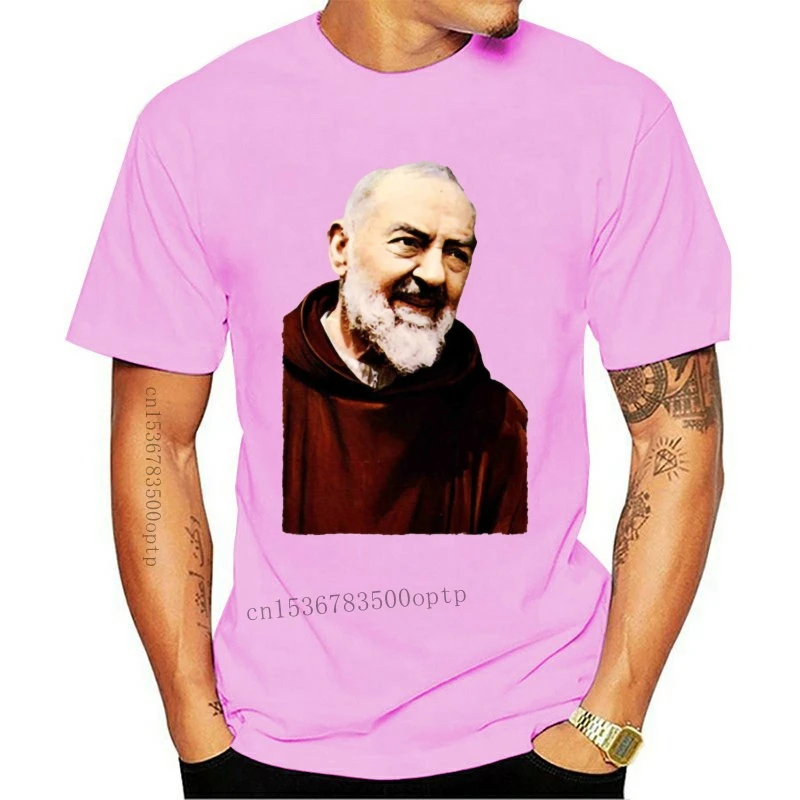 

New Father Pio--- Khaki T Shirt all sizes S-5XL