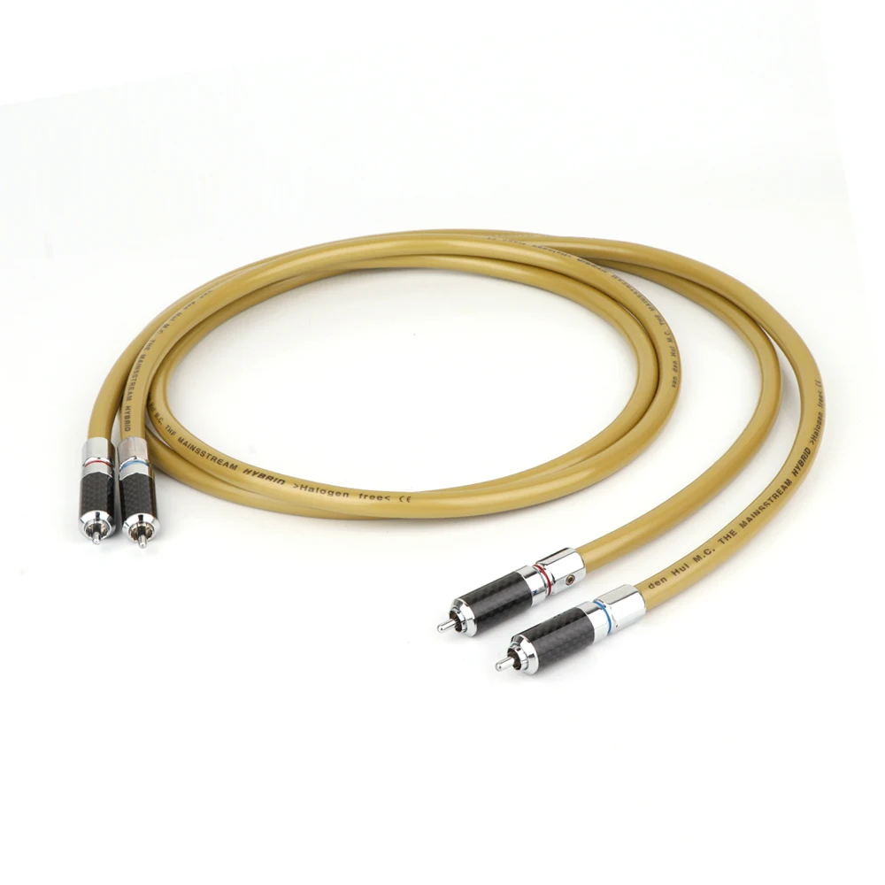 Соединительный кабель OCC Copper RCA с родиевым покрытием штекер из углеродного