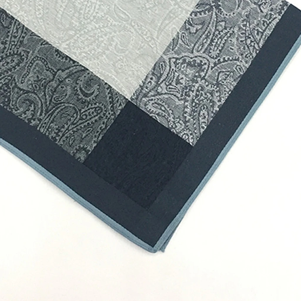 

3 Men's Jacquard Print Handkerchiefs Cotton Square Gift Set 43x43cm
