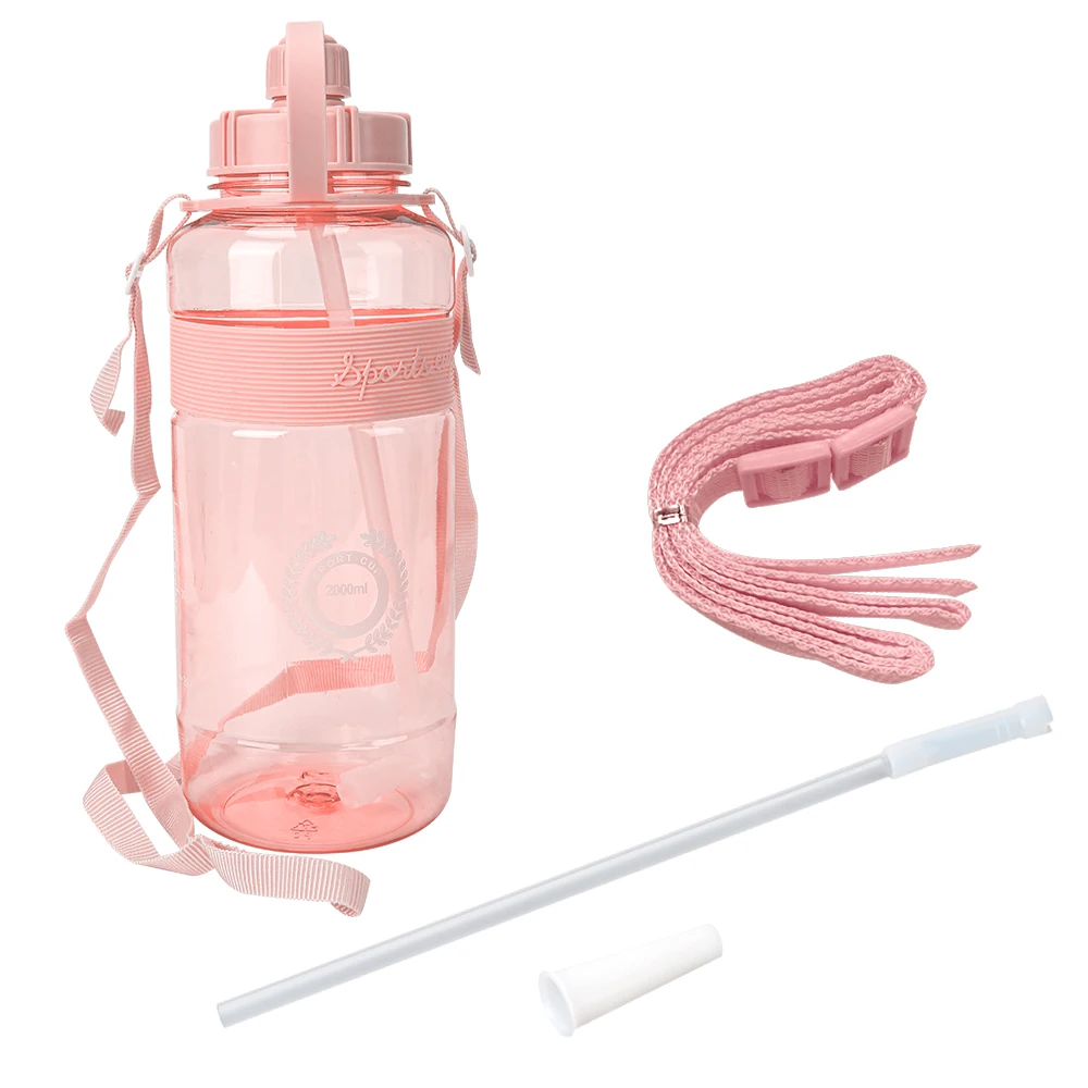 Спортивная бутылка для воды кемпинга и пикника пластиковый соломенный чайник