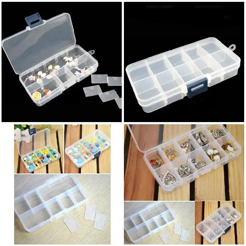 10 слот Регулируемые кольца для ювелирных изделий чехол коробки бусины ремесло