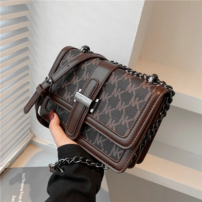 

Hot Sale Vintage Letters Chain Small Crossbody Shoulder Bags For Women Luxury Brand Designer High Quality Ladies Handbags 2021