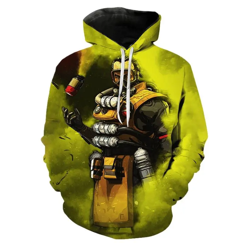 

Новинка 2021, модная толстовка с капюшоном Apex Legends, толстовка с 3D принтом для мужчин и женщин, осенняя Толстовка в стиле Харадзюку, искусственн...