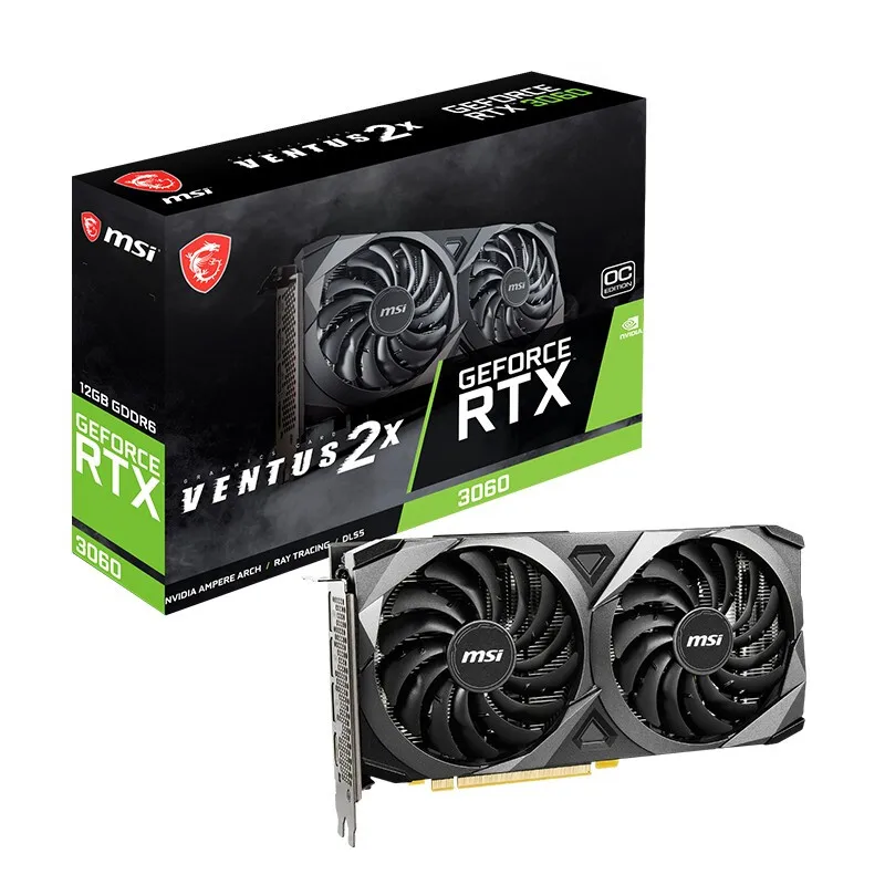 Оригинальная игровая Видеокарта MSI GeForce RTX 3060 VENTUS 2X 12G OC LHR 1807 МГц бит GDDR6 NVIDIA RTX3060, видеокарта для настольного ПК