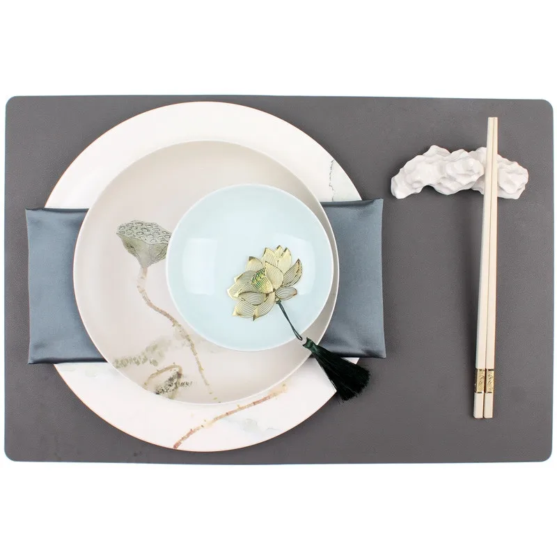 

Bone China Plate Sets Dinner Serving Sushi Steak Chinese Breakfast Plate Sets Kitchen Modern Vaisselle Cuisine Dinnerware DF50P