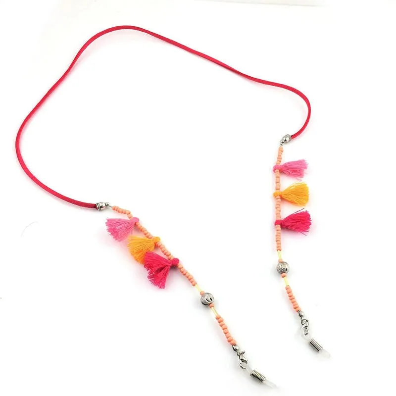 1 шт. новинка модные женские очки с кисточками солнцезащитные цепочка для очков