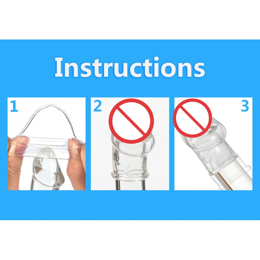 Zerosky многоразовые силиконовые задержка увеличения пениса рукав головки