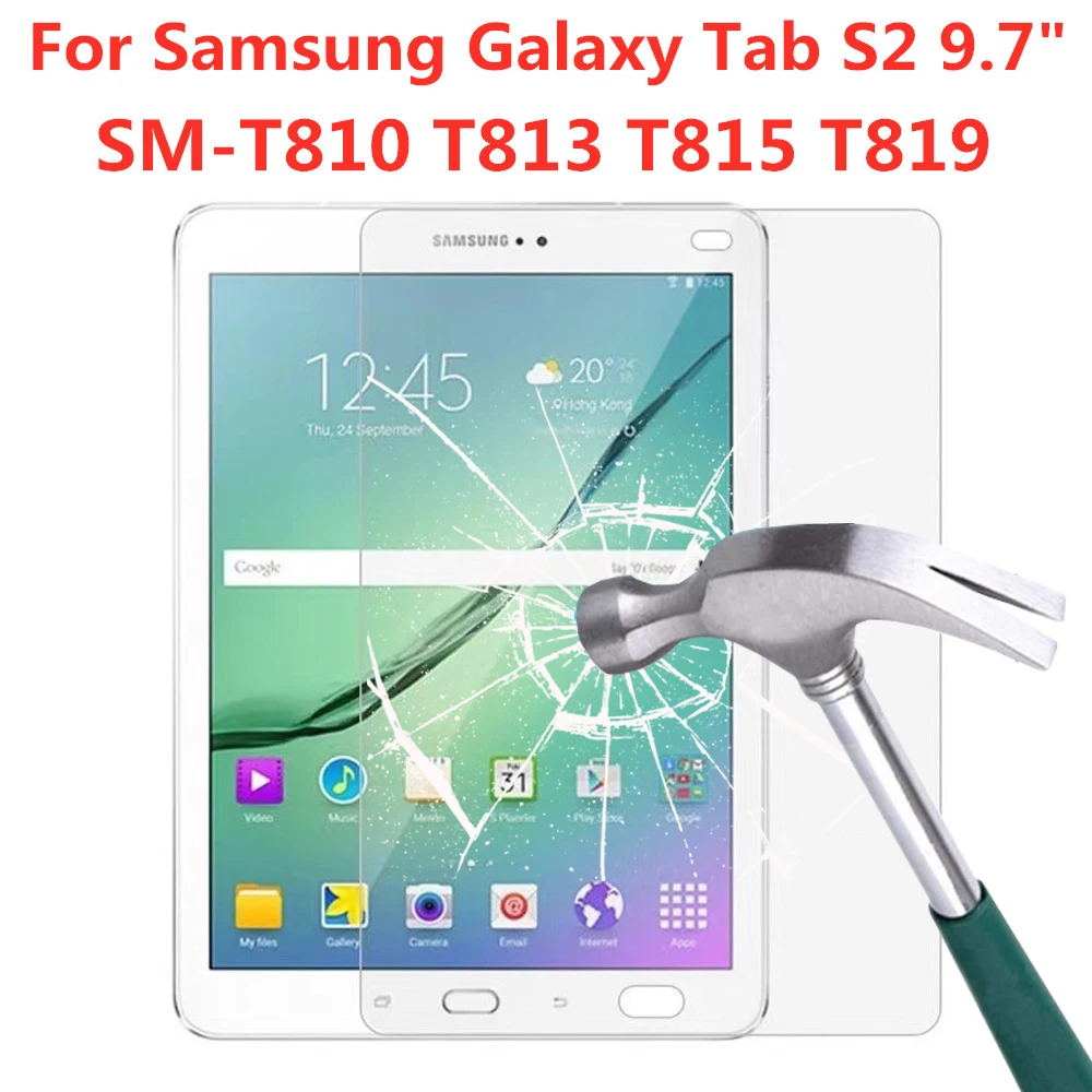 

9H Tempered Glass Screen Protector For Samsung Galaxy Tab S2 9.7 Inch SM-T810 T813 T815 T819 Anti Fingerprint HD Protective Film