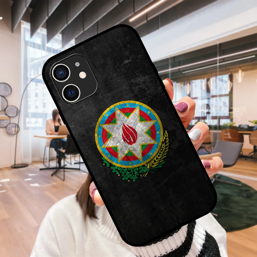 Phone Case For Apple IPhone 12 Mini 11 Pro XS MAX 7 8 6S X XR Plus 2020 Black Cover Prime 3D Hoesjes Azerbaijan buta flag | Мобильные