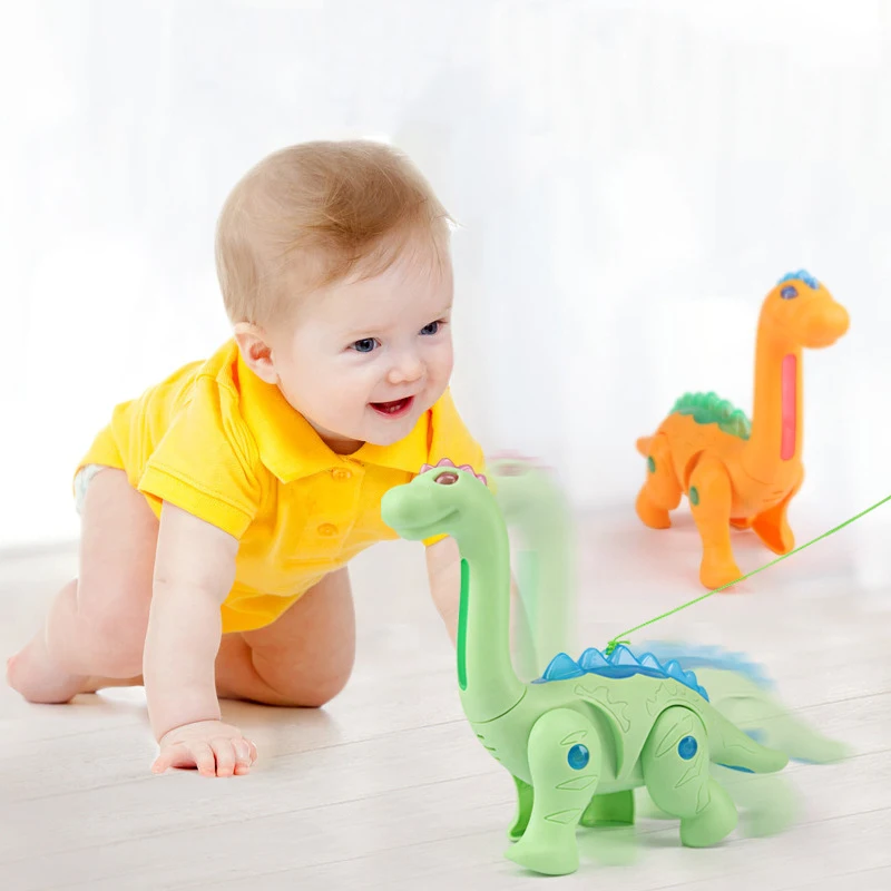 

Electric Glowing Dinosaur Baby Crawl Toys for 0-1 Year Old Toddler Learn To Climb Early Educational Toy Infants 6-12-18 Months