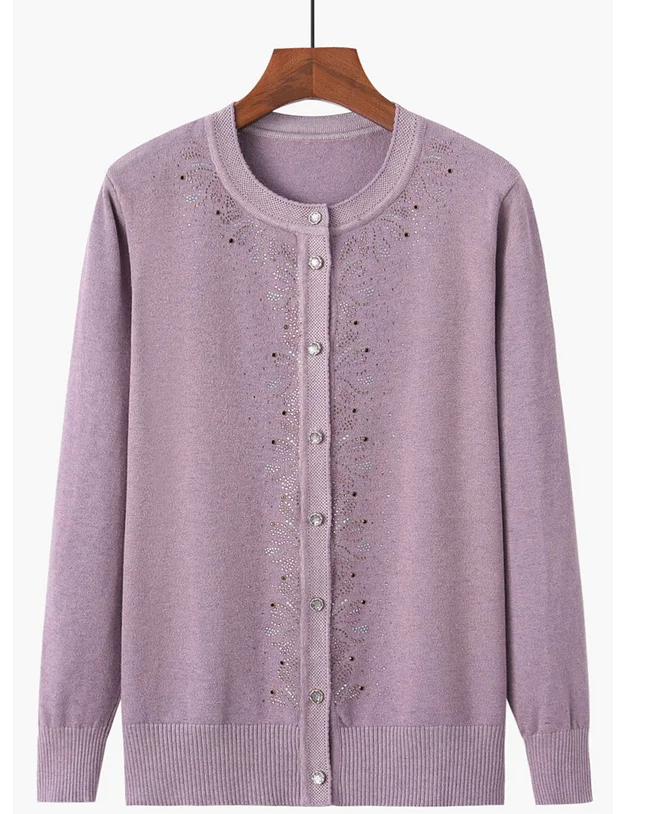 Autumn Winter New Women Cardigan Sweater Casual O-Neck Plus Size 40-50 Years Oldwomen'S T561 |