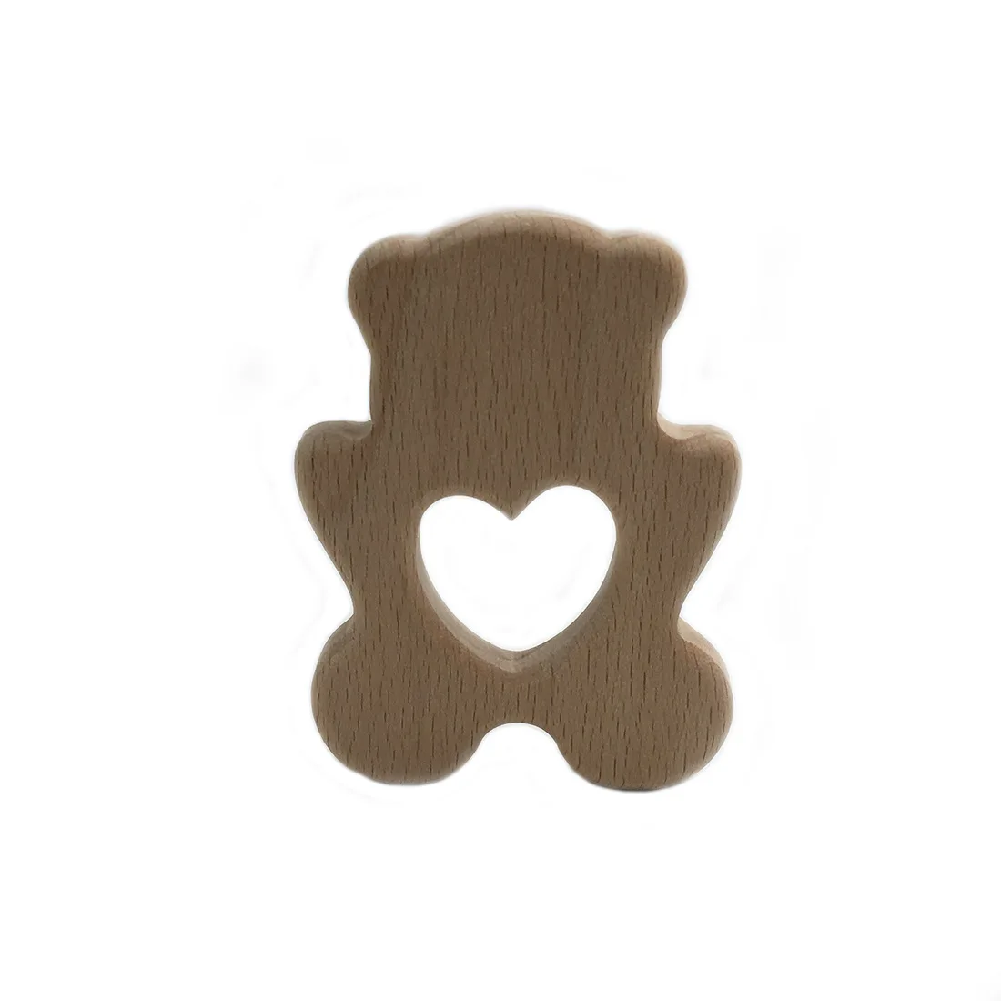 Beech Wood Прорезыватель Мультяшные деревянные животные Детский Прорезыватель игрушка безопасный новорожденный дети Прорезыватель игрушки Жевательная из силикона бусы Товары для малышей